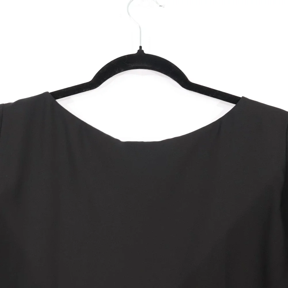 Lauren Ralph Lauren Cape Dress Womens 8 Black Formal Evening $195 NWT